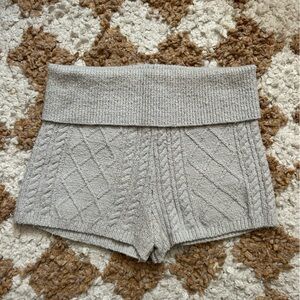 FP movement Gray Knit Cable Shorts